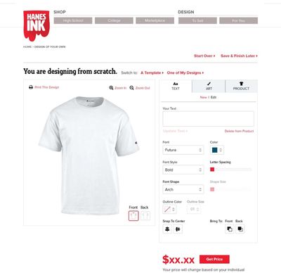 HanesInk product page
