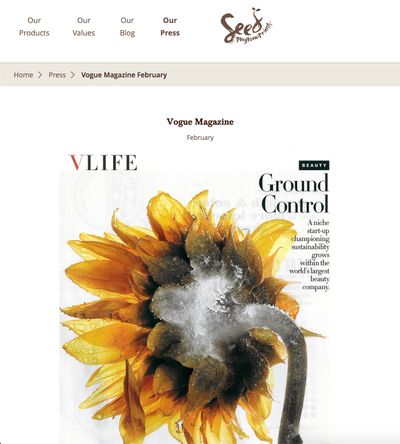 Seed Phytonutrients press page